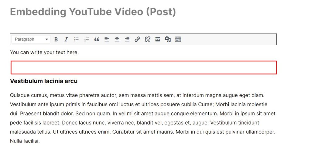 Add Video to Post Classic Editor