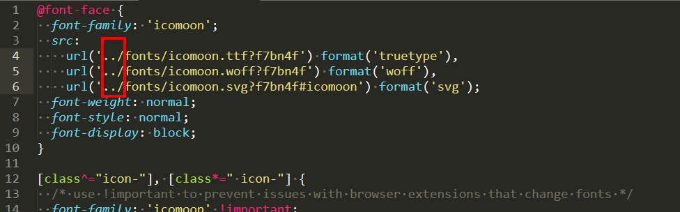 Font paths.
