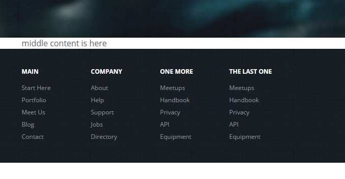 Start working on footer