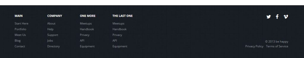 Footer result