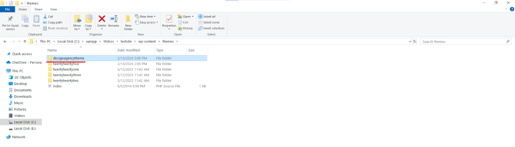 New theme folder