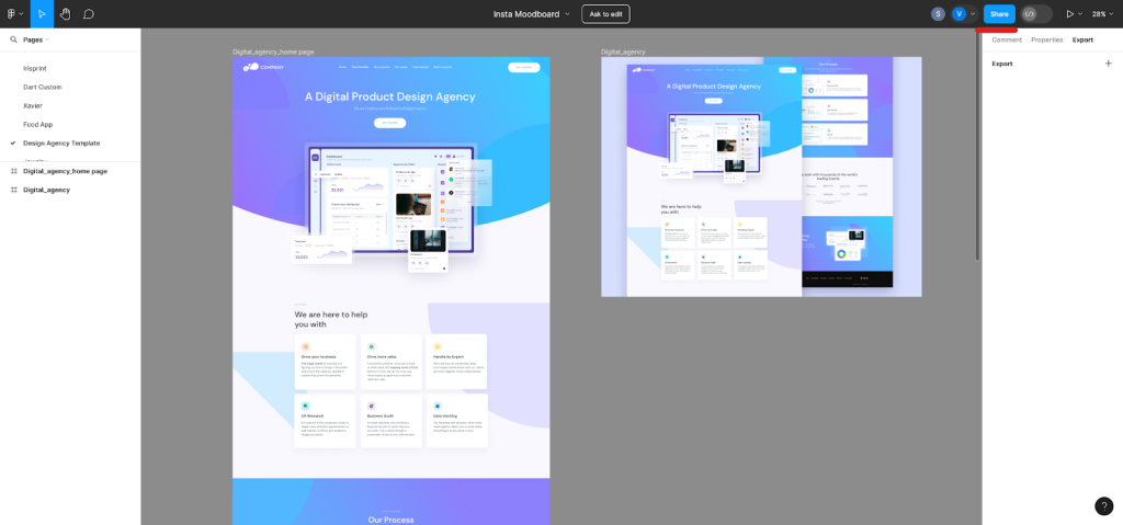 Use Share to copy Figma URL
