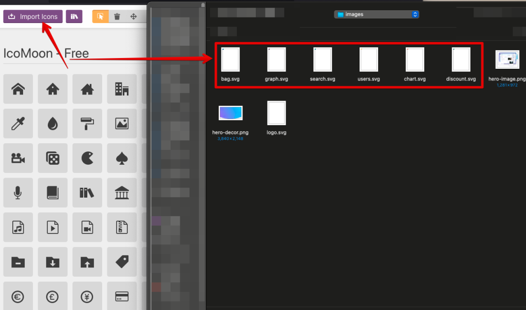Import SVG Icons