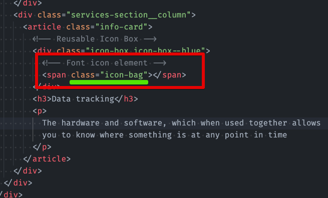 Font-icon in HTML
