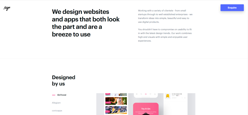 Hiya Website Screenshot